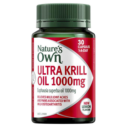 Dầu nhuyễn thể Nature's Own Ultra Krill Oil 1000mg Omega 3 30 viên nang 