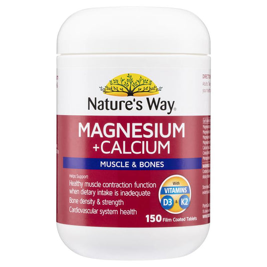 Viên uống bổ sung Magie và Canxi Nature's Way 150 viên 