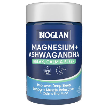 Bioglan 镁 + 南非醉茄 放松镇静助眠 60 片