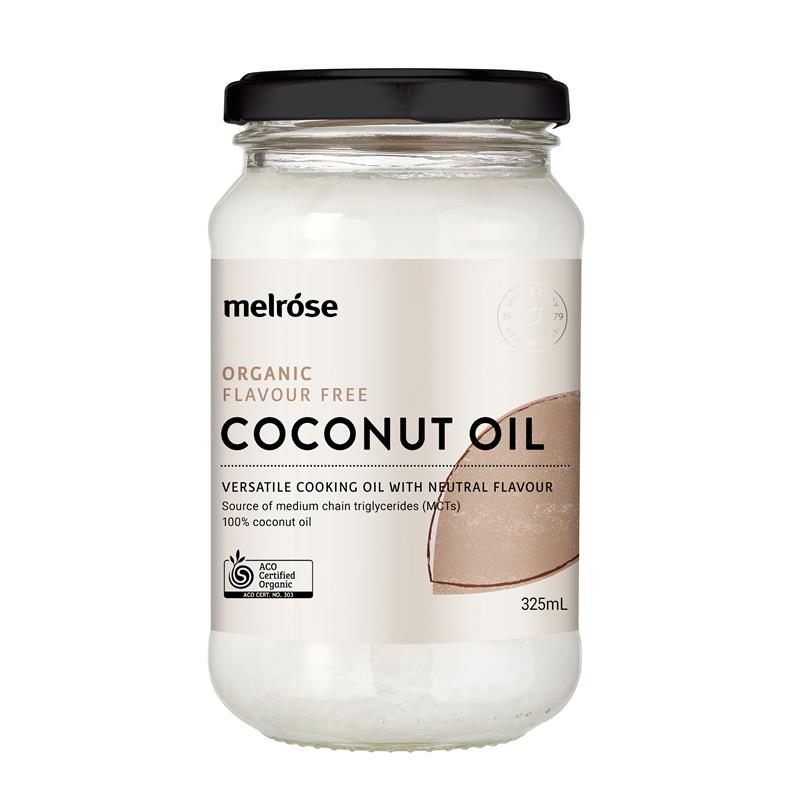Dầu dừa hữu cơ không hương vị Melrose (tinh chế) 325ml 