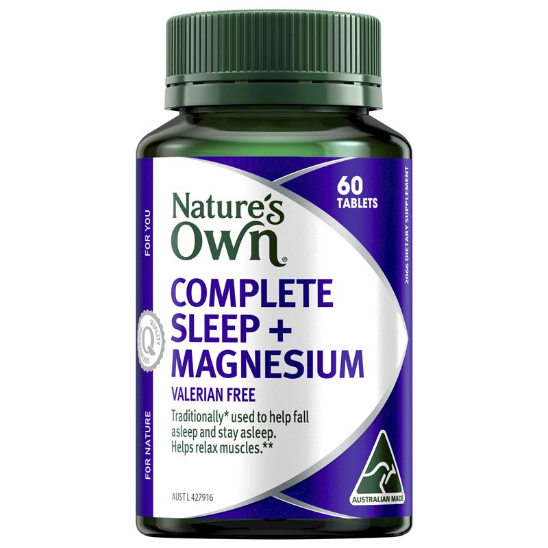 Viên uống hỗ trợ giấc ngủ hoàn chỉnh Nature's Own + Magnesium 30 viên 