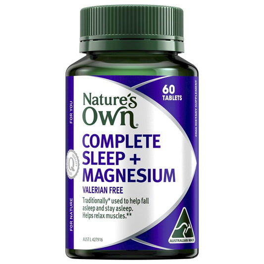 Viên uống hỗ trợ giấc ngủ hoàn chỉnh Nature's Own + Magnesium 30 viên 
