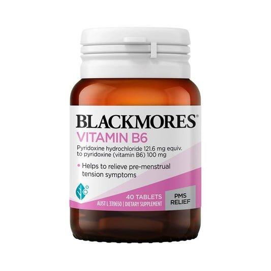Blackmores Vitamin B6 100mg Sức khỏe phụ nữ 40 viên 