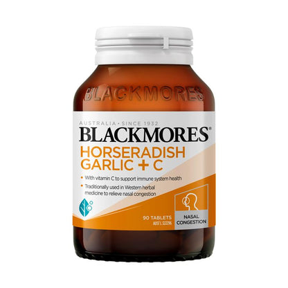 Blackmores 辣根蒜味+维生素C免疫支持90片