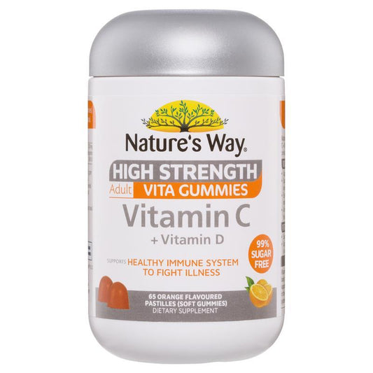 Kẹo dẻo Nature's Way Adult Vita Gummies không đường bổ sung vitamin C hàm lượng cao 65 viên 