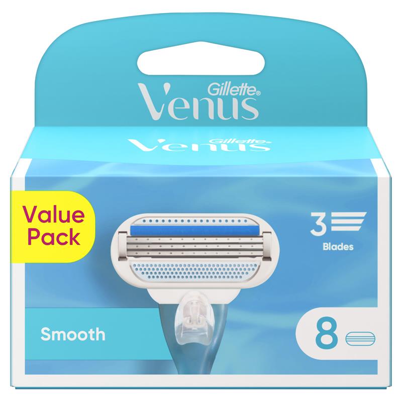 Gillette Venus Smooth Value Pack Razor Blade Refills 8 Pack