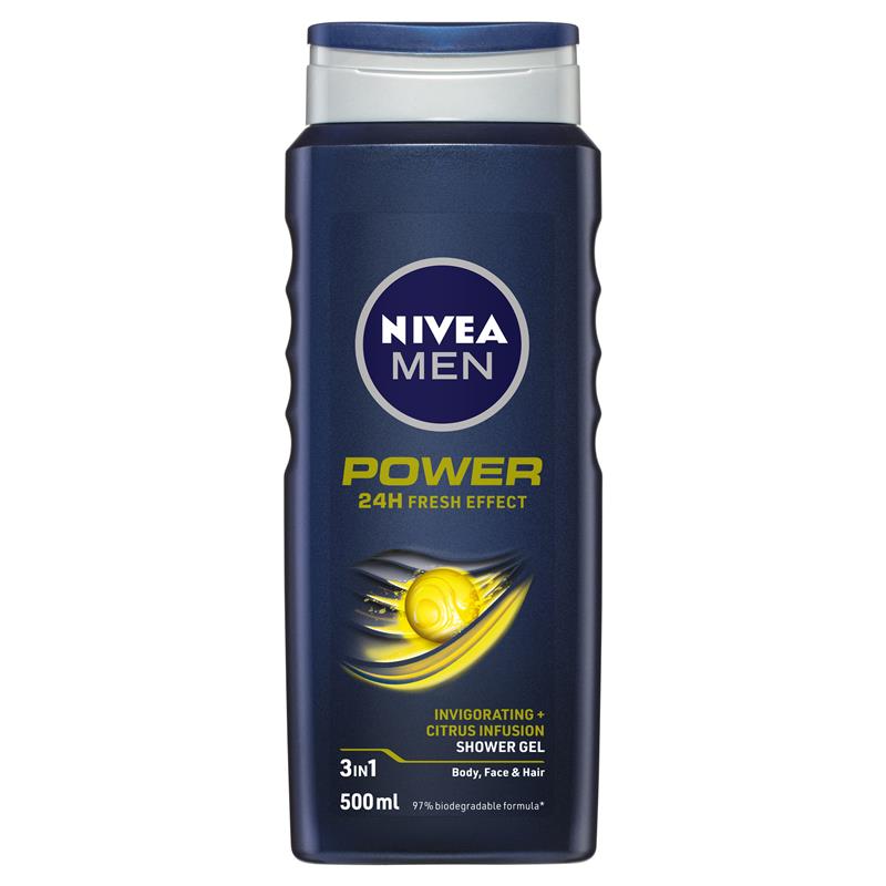 Sữa tắm NIVEA MEN Power Refresh 3 trong 1 500ml 