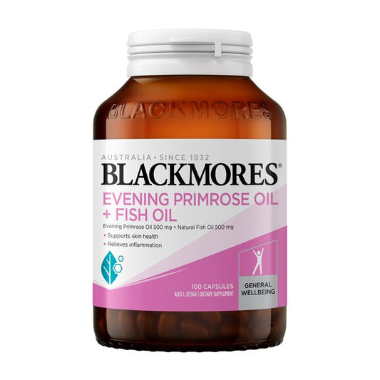 Blackmores Evening Primrose Oil + Fish Oil Omega-3 Skin Health 100 Capsules