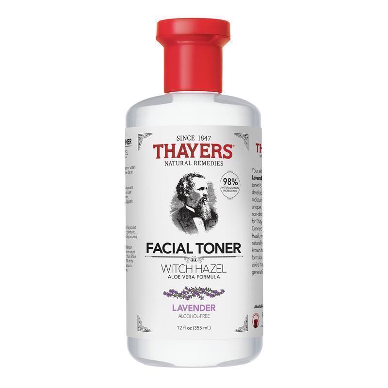 Nước hoa hồng không cồn Thayers Lavender với chiết xuất cây phỉ lô hội 355ml 