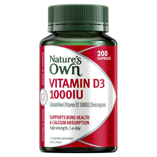 Vitamin D3 Nature's Own 1000iu 200 Viên 