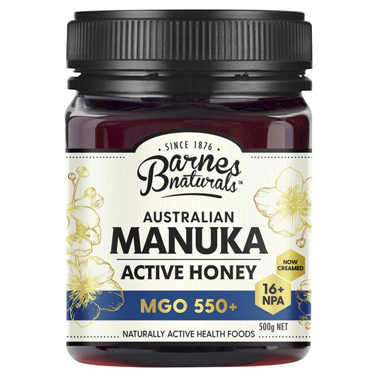 Barnes Naturals Australian Manuka Honey 500g MGO 550+