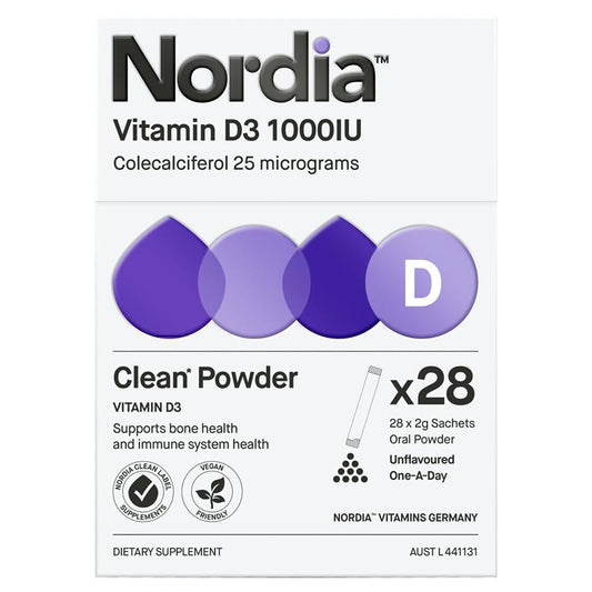 Bột Nordia Vitamin D3 1000IU 28 Gói 