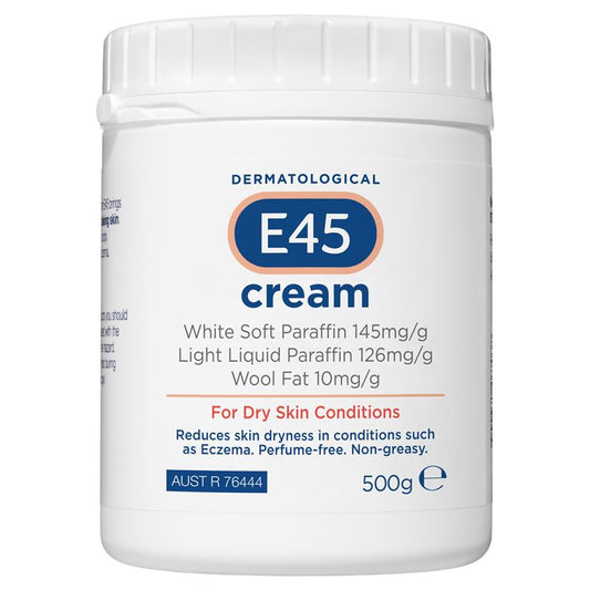 E45 干性皮肤和湿疹保湿霜 500g 
