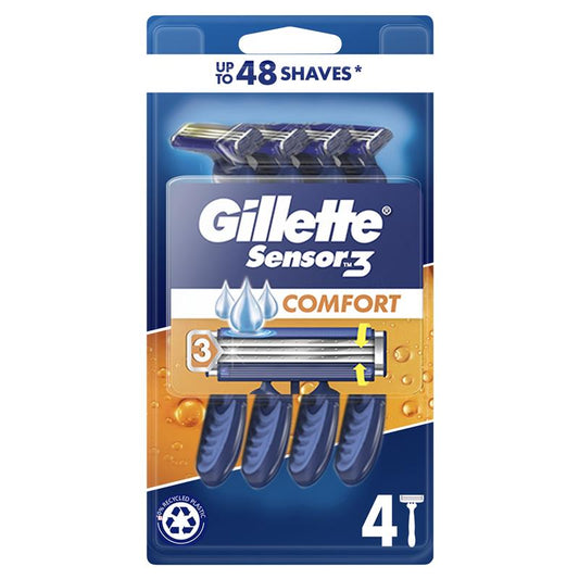 Gillette Sensor 3 dùng một lần cho nam, gói 4 