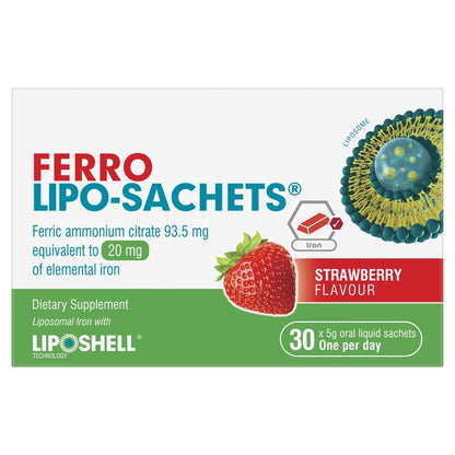 Lipo-Sachets Ferro Strawberry 5g 30 Gói 