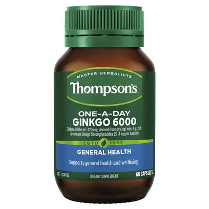 Thompson's One-A-Day Ginkgo 6000mg 60 viên nang 