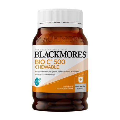 Blackmores Bio C 500mg Chewable Vitamin C Immune Support 200 Tablets