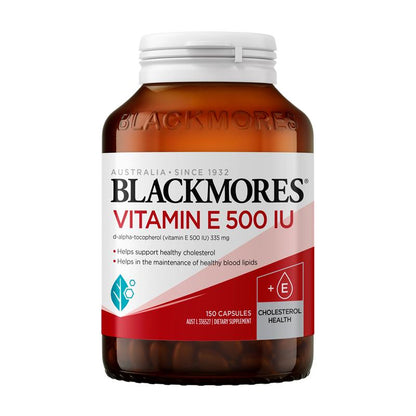 Blackmores 维生素E 500IU 胆固醇健康 150粒胶囊