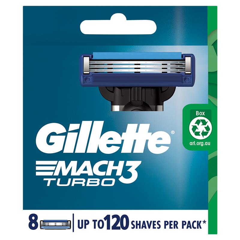 Hộp mực 3D Gillette Mach 3 Turbo 8 gói 