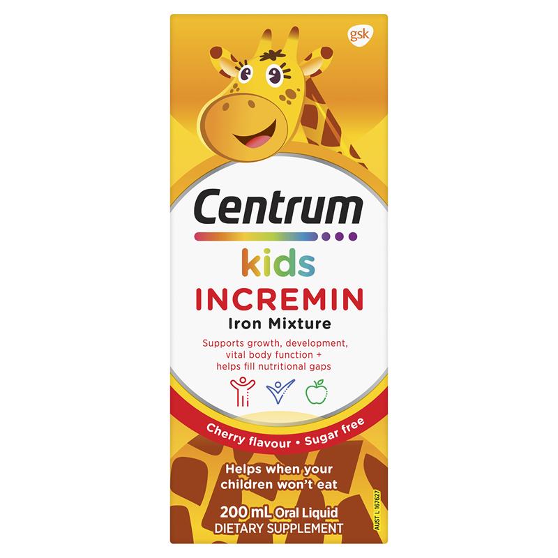 Centrum Kids Incremin Iron Mixture Cherry Flavour 200ml