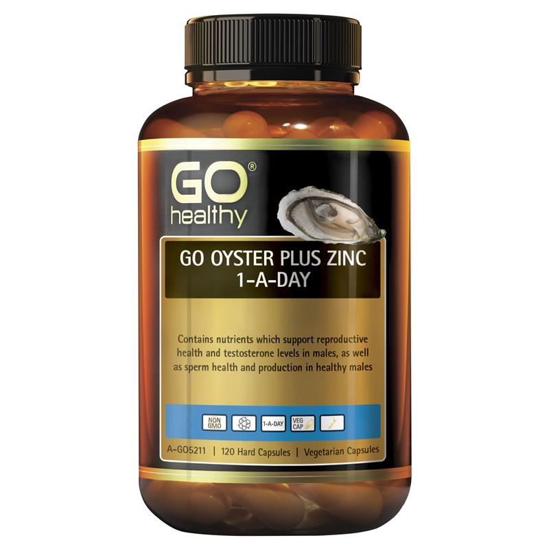 GO Healthy Oyster Plus Zinc 每日1粒装 120粒素食胶囊