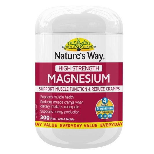 Viên uống bổ sung Magiê Nature's Way High Strength 600mg 300 viên 