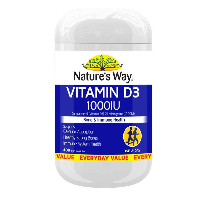 Nature's Way Vitamin D3 1000IU 400 Viên Nang 