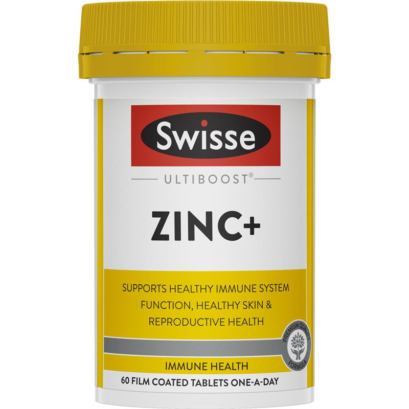 Viên uống bổ sung kẽm Swisse Ultiboost Zinc+ 60 viên 