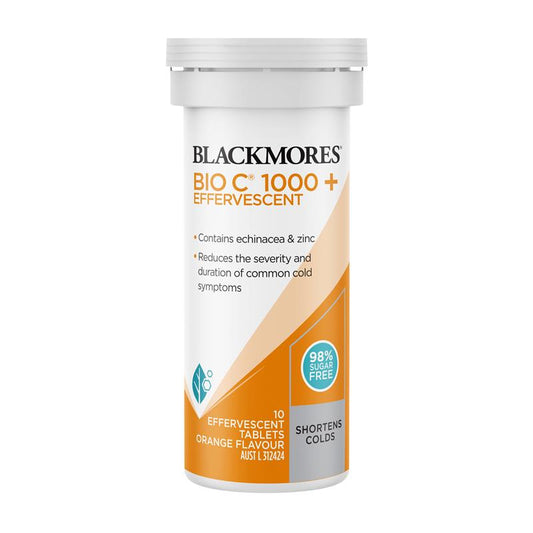Blackmores Bio C 1000mg Echinacea + Zinc Vitamin C Sủi Bọt 10 Viên 