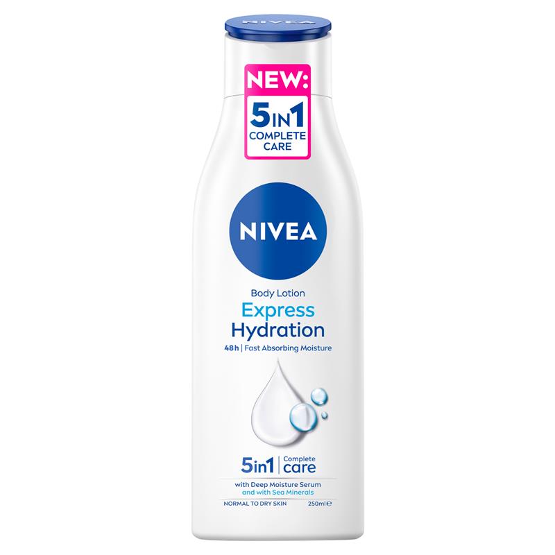 NIVEA Express Hydration Body Lotion Moisturiser 48H 250ml