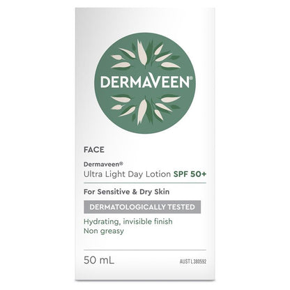 DermaVeen 面部超轻日霜 SPF 50+ 50ml 