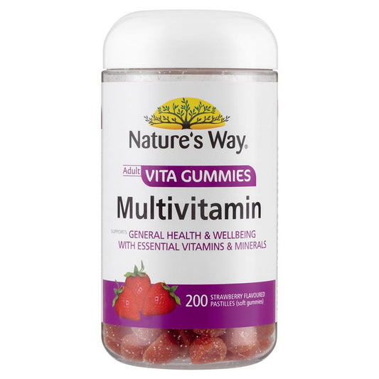 Kẹo dẻo bổ sung vitamin tổng hợp Nature's Way Adult Vita Gummies 200 viên Kích thước độc quyền 