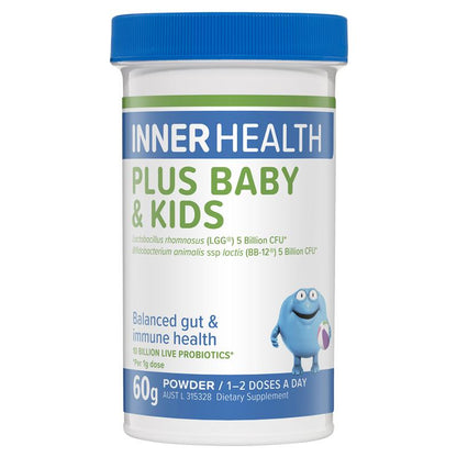 Inner Health Plus Baby &amp; Kids Probiotic dạng bột 60g 