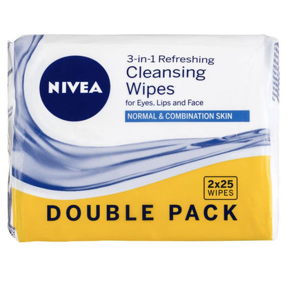 Nivea Visage Daily Essentials Refreshing Facial Wipes 25 Twin Pack