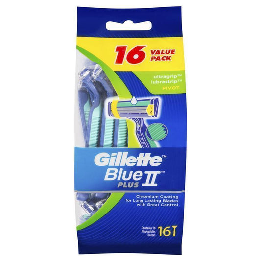 吉列 Blue II 一次性牙膏 Pivot Plus 16 包