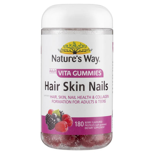 Kẹo dẻo Nature's Way Adult Vita Gummies Hair Skin Nails 180 viên Kích thước độc quyền 