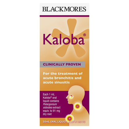 Blackmores Kaloba Accute Bronchitis &amp; Sinusitis Relief 50mL 