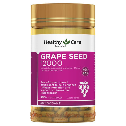 Healthy Care Grape Seed Extract 12000 Gold Jar 300 Capsules