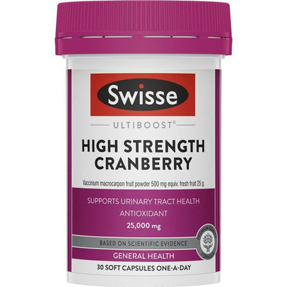 Swisse Ultiboost 高强度蔓越莓 25000 毫克 30 粒胶囊