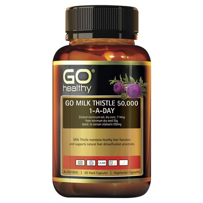 GO Healthy Milk Thistle 50000mg 1-A-Day 60 viên nang thực vật 