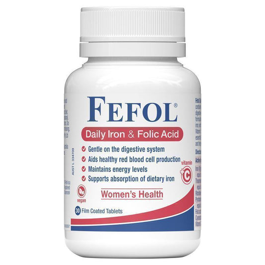 Viên uống bổ sung sắt và axit folic hàng ngày Fefol 30 viên 