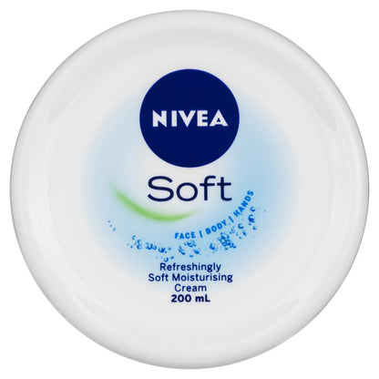 NIVEA Soft Moisturiser Cream Face Body Hands 200ml