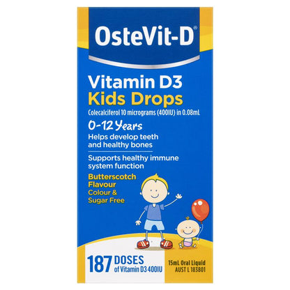 OsteVit-D Vitamin D3 Kids Drops 15ml Liquid