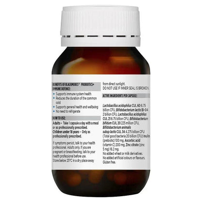 Blackmores Probiotics+ Immune Defence 90 Viên nang Kích thước độc quyền 