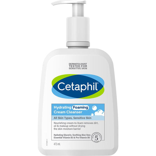 Sữa rửa mặt tạo bọt dưỡng ẩm Cetaphil Hydrating Foaming Cream 473ml 
