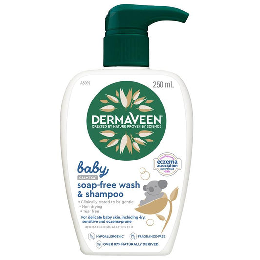 Sữa tắm gội không xà phòng DermaVeen Baby Calmexa 250ml 