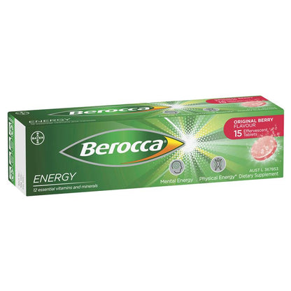 Viên sủi Berocca Energy Original Berry 15 viên 