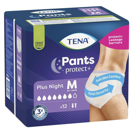 Tena 夜间裤 中号 12 条装