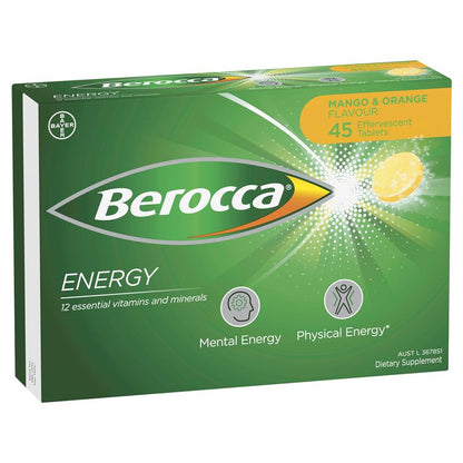 Viên sủi Berocca Energy Mango And Orange 45 viên 