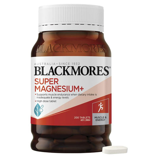 Vitamin Blackmores Super Magnesium+ Muscle Health 200 Viên 